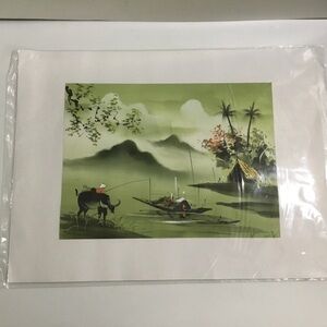 New unmounted artist signed painting in fabric